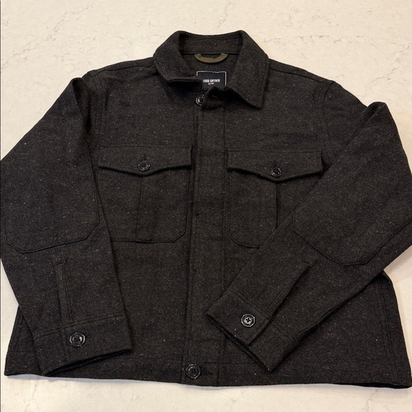 Todd Snyder Italian Boucle Knit Shirt Jacket Size Medium - Picture 9 of 10
